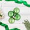 6ct. 3" Shiny & Matte Green Glass Ball Ornaments